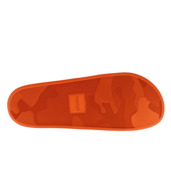 Moncler Basil Slides Orange Rubber Size 45 / 12 US New - Picture 6 of 6